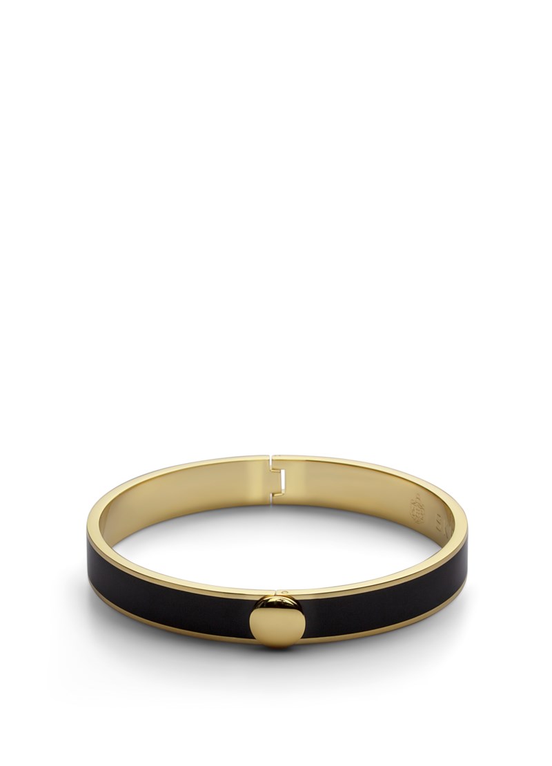 Plain bangle medium guld/vit 1