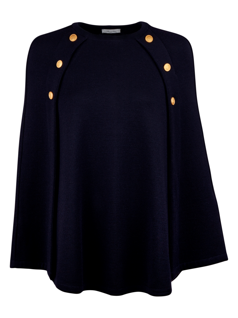 Mary poncho marinblå