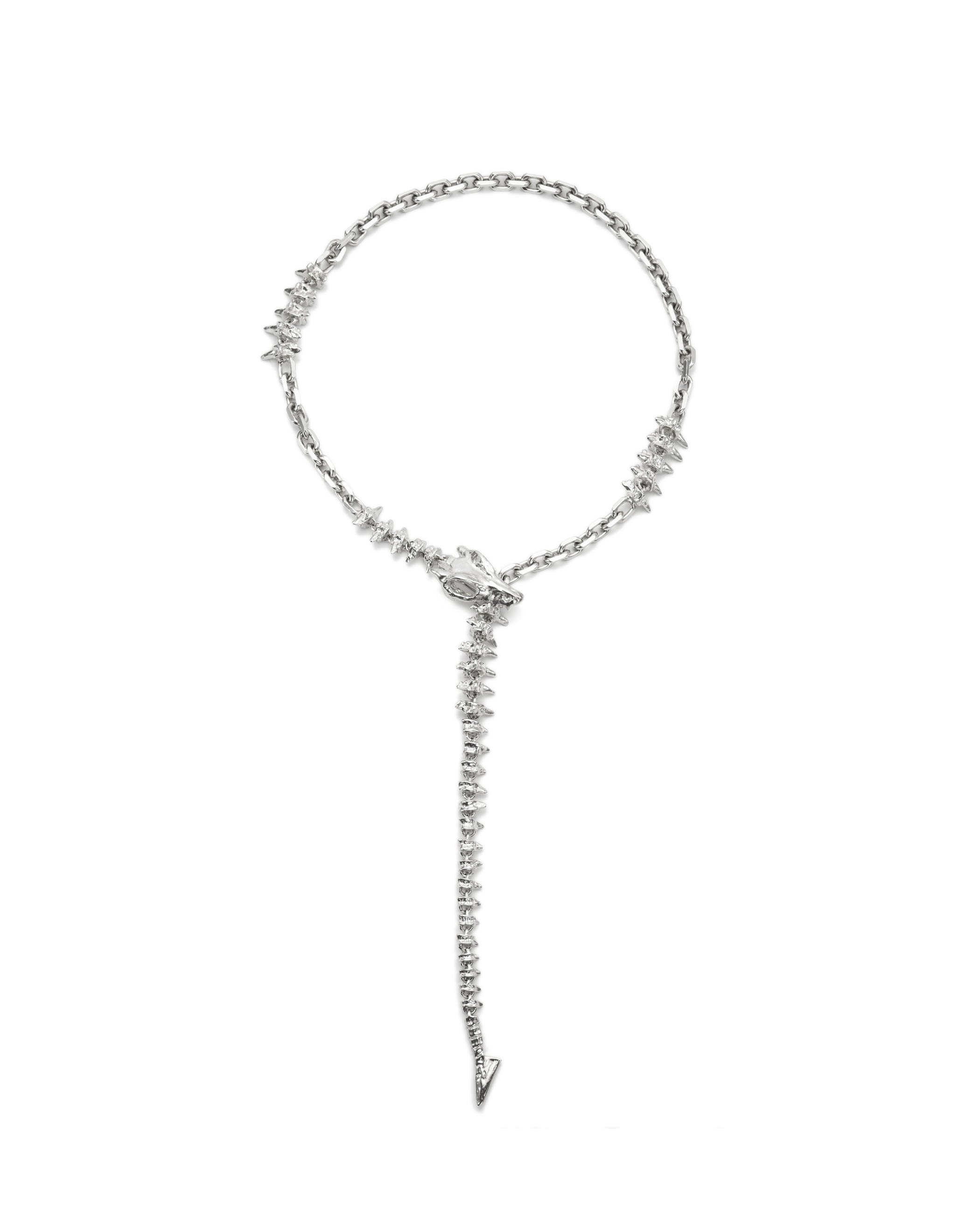 Maria Nilsdotter - Dragon chain necklace silver | NK