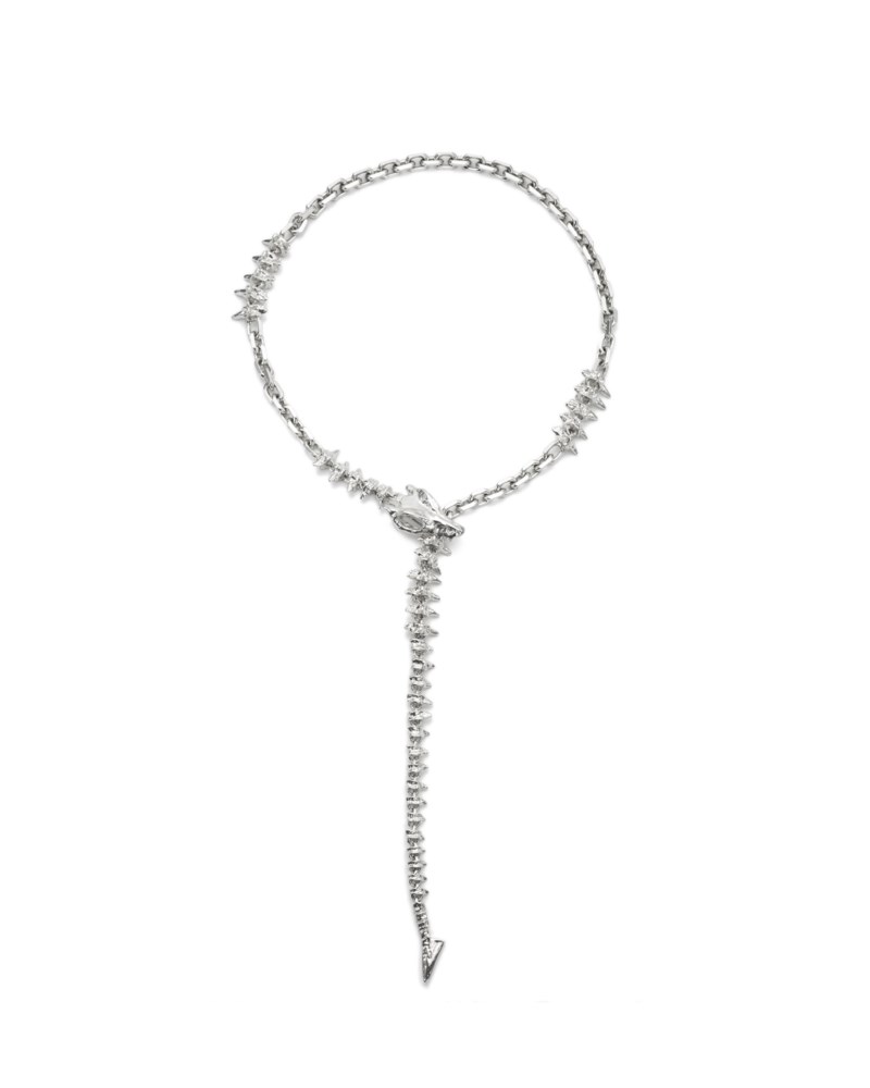 Dragon chain necklace silver 1