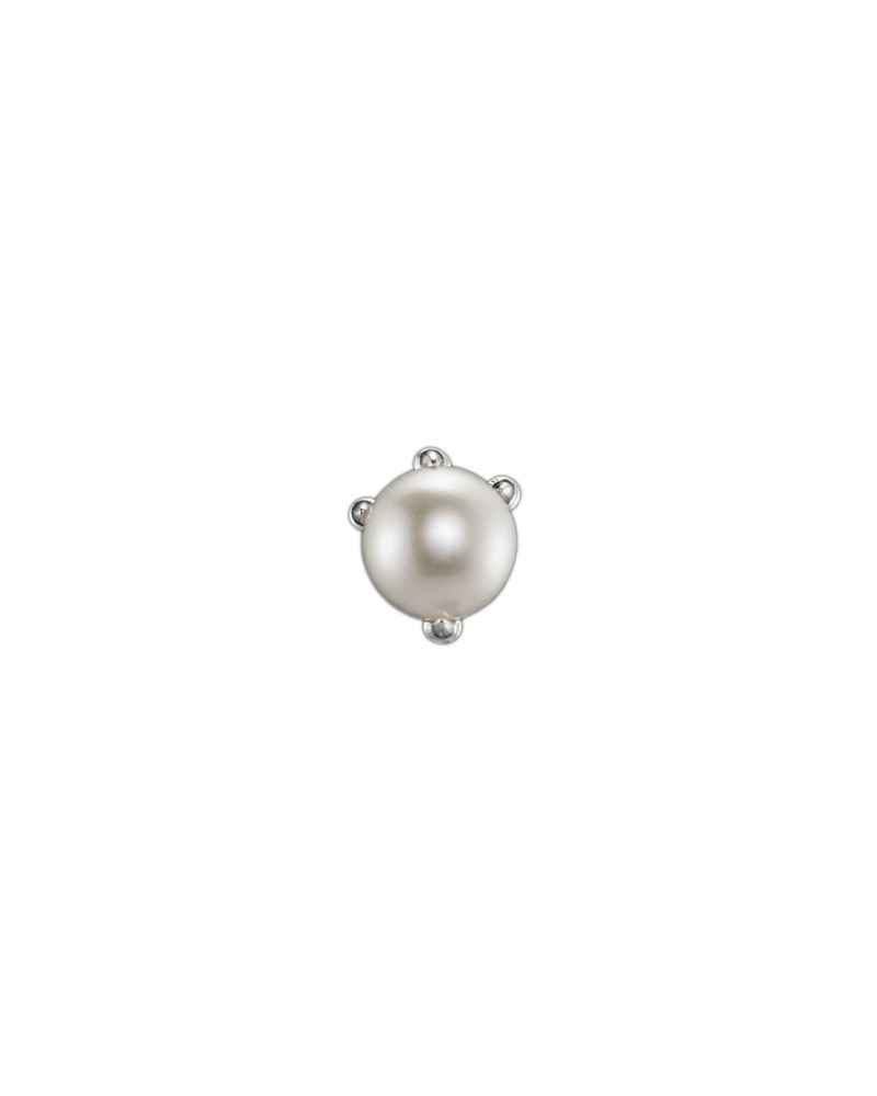 Tiny claw pearl ear stud sötvattenspärla silver 1