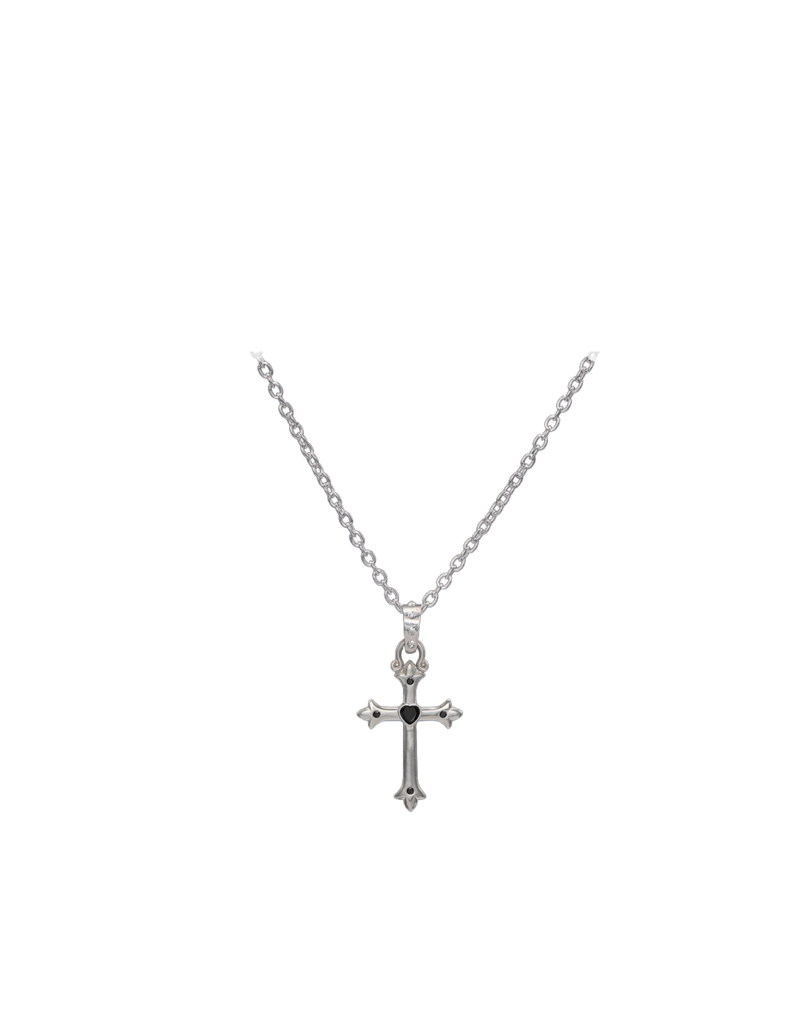 Devotion necklace guldpläterat silver svart spinell