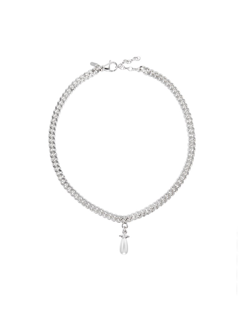 Glaspärla Silver