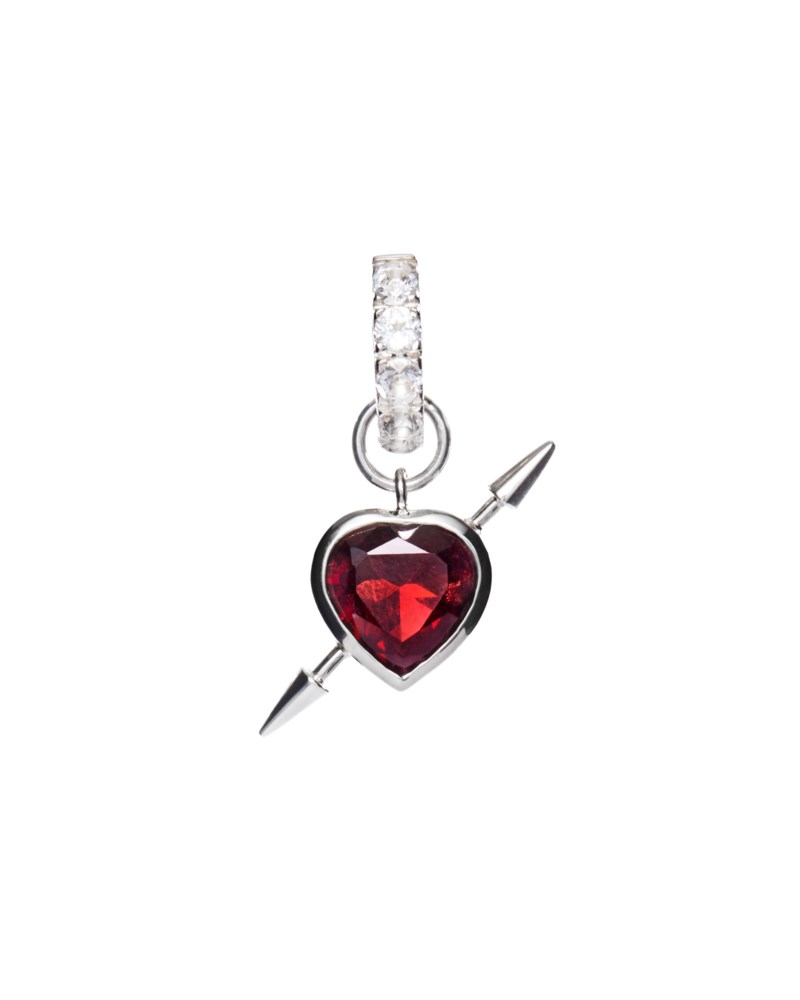 Rebel love earring moçambique granat silver 1