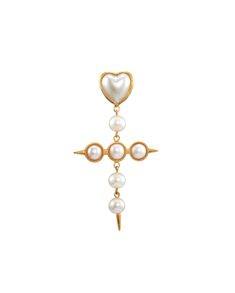 Empress earring sötvattenspärla guldpläterat silver 1