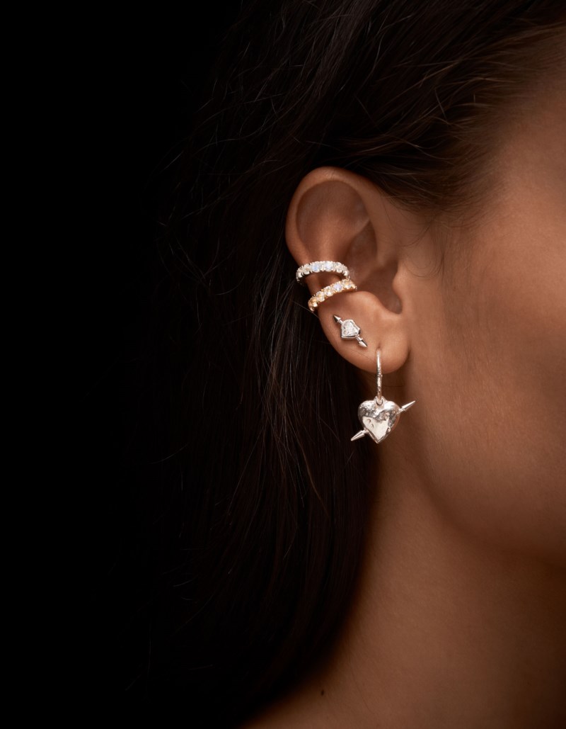 Maria Nilsdotter Tuvstarr's heart earring dam – bild 2