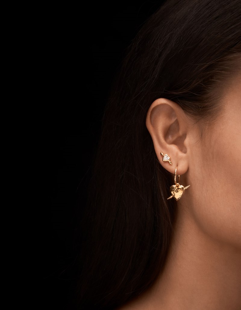 Maria Nilsdotter Tuvstarr's heart earring dam – bild 2