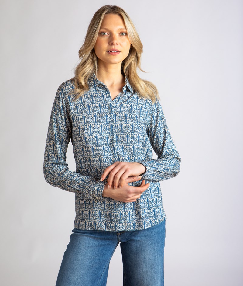 Skjortblus gina boho luxe 8