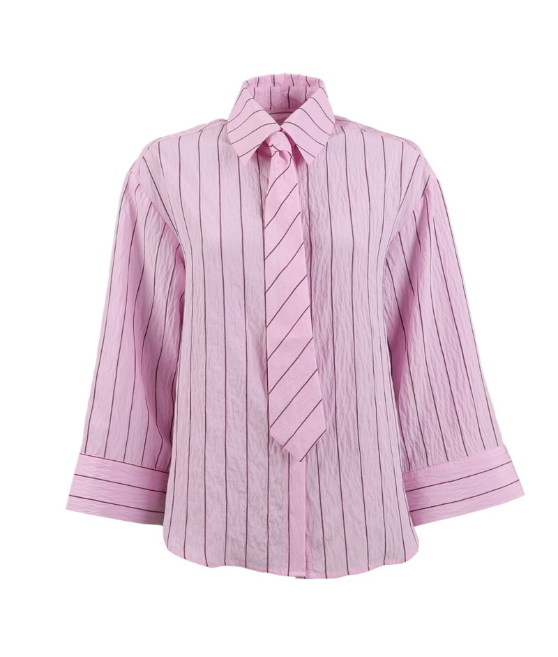 Slipsskjorta alex merlot stripe 1