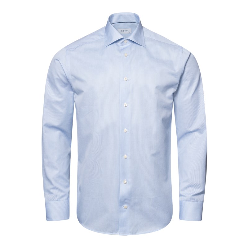 Signature twill-skjorta med smala ränder slim fit