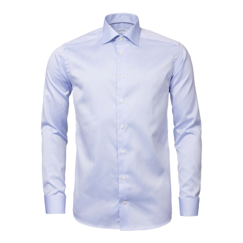 Signature twill-skjorta med dubbel manschett slim fit