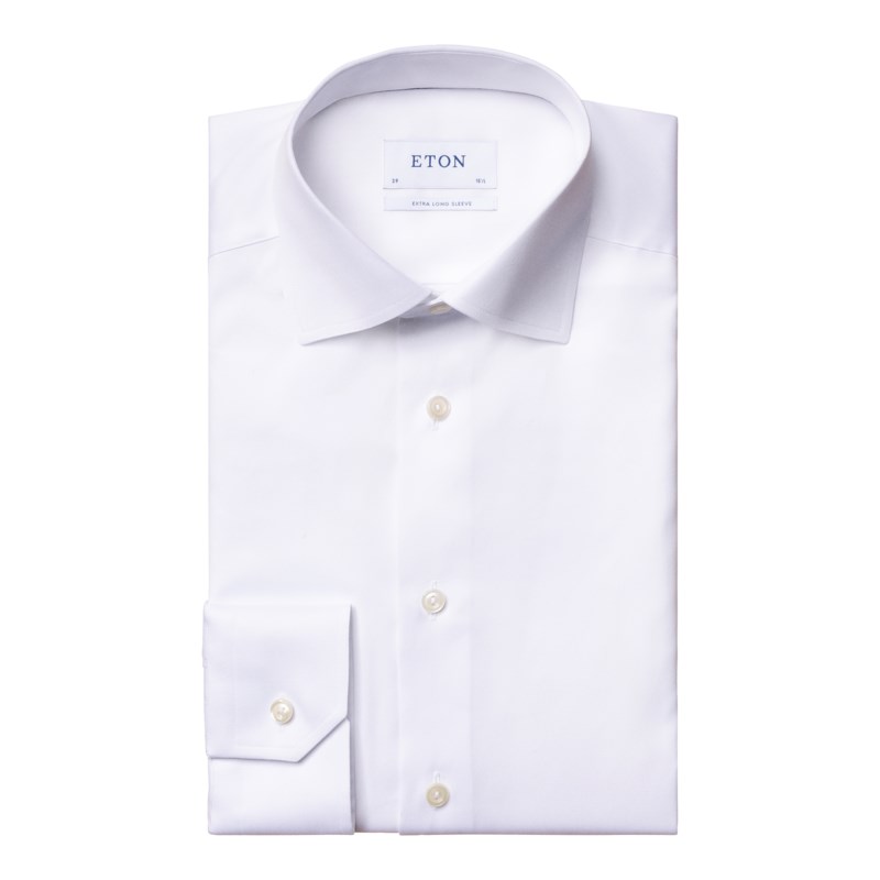 Signature twill-skjorta med extra långa ärmar contemporary fit