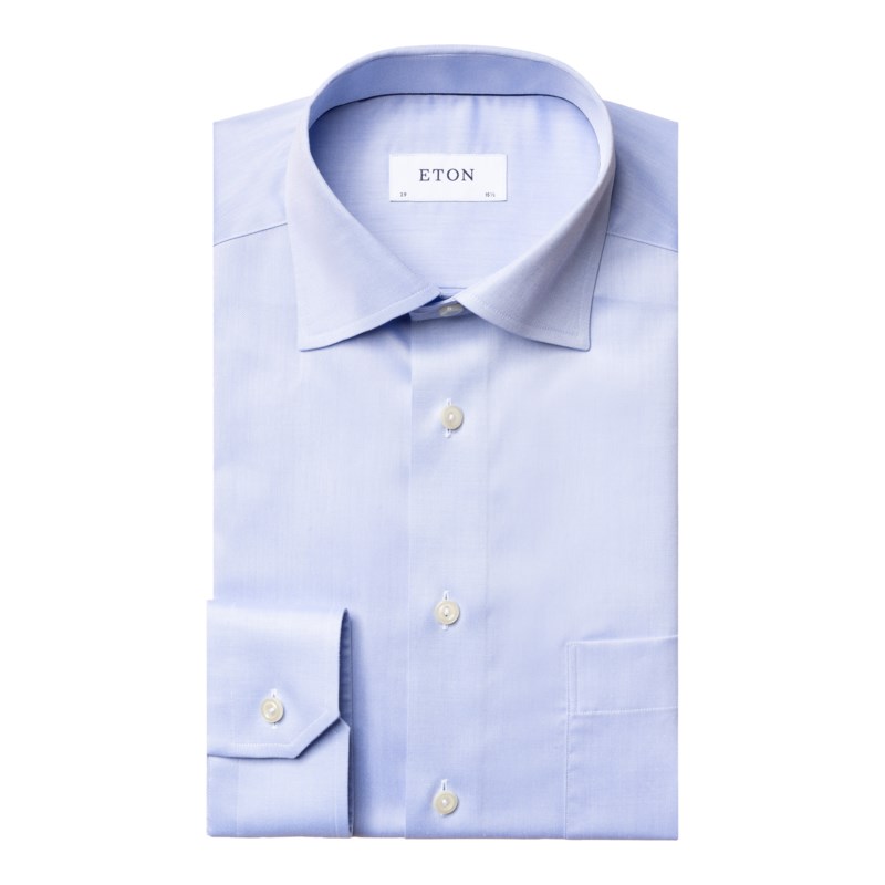 Signature twill-skjorta classic  fit ljusblå