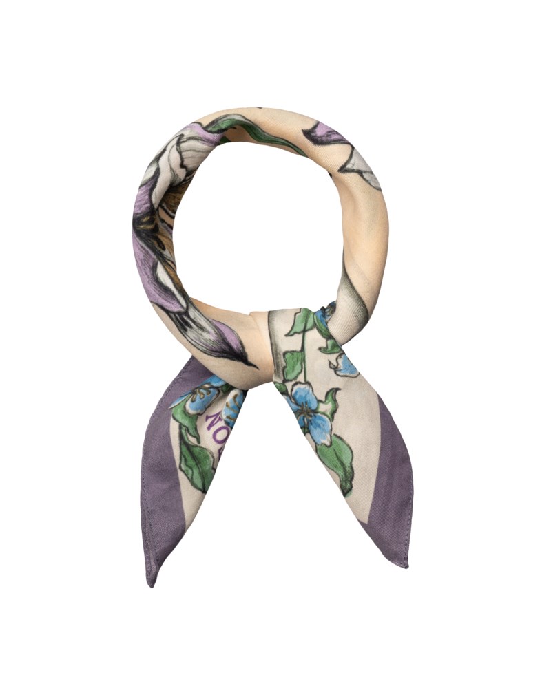 Floral cotton silk bandana