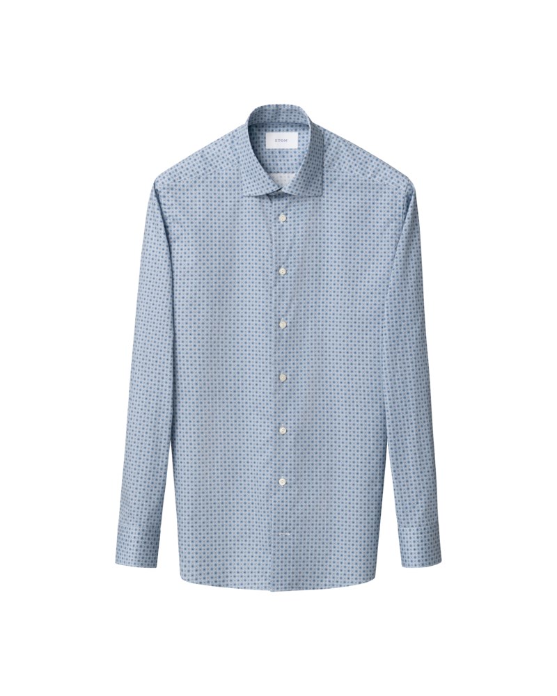 Signature twill-skjorta med småblommigt mönster
