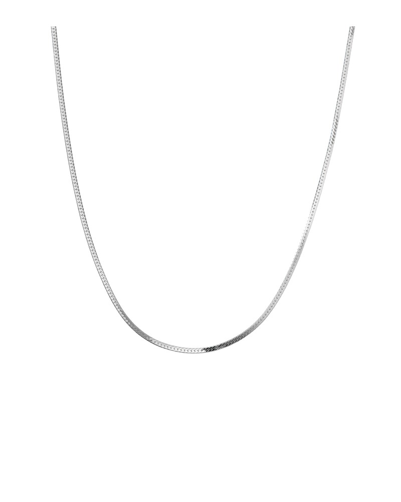 Herringbone Necklace Silver 2