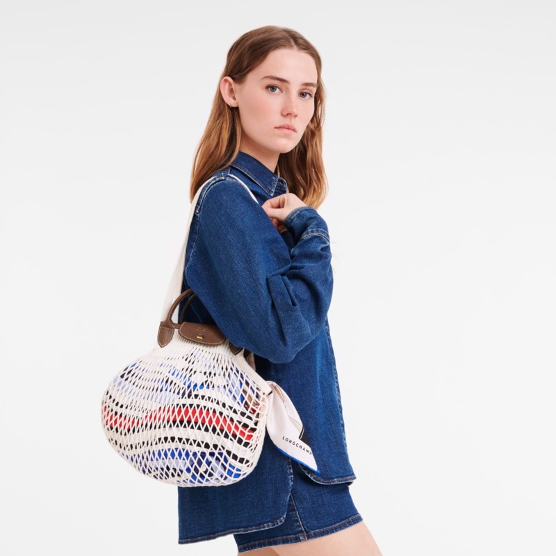 Väska le pliage filet mesh l ecru 4