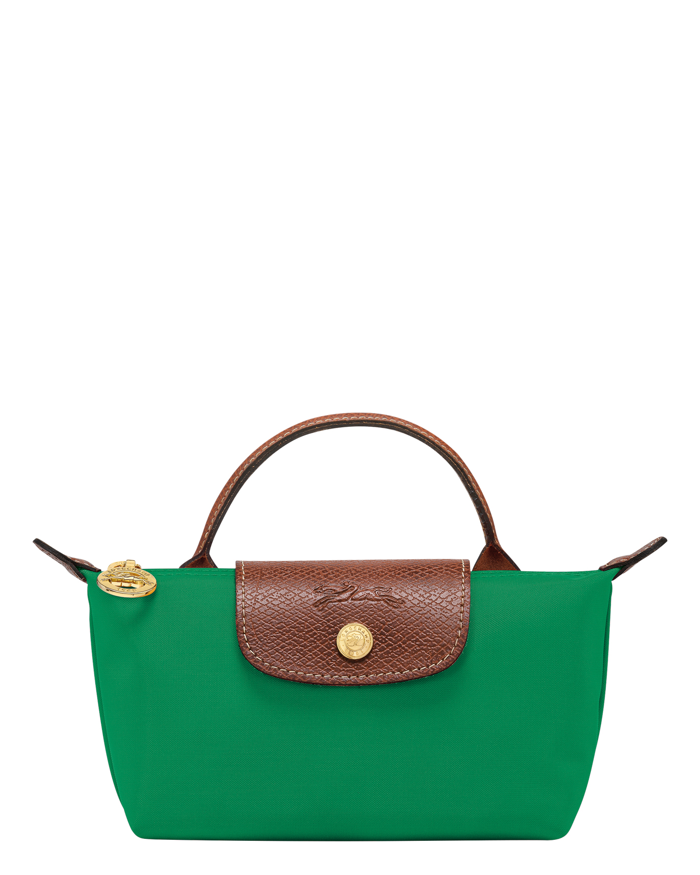 Longchamp Vaska le pliage original pouch with handle green NK