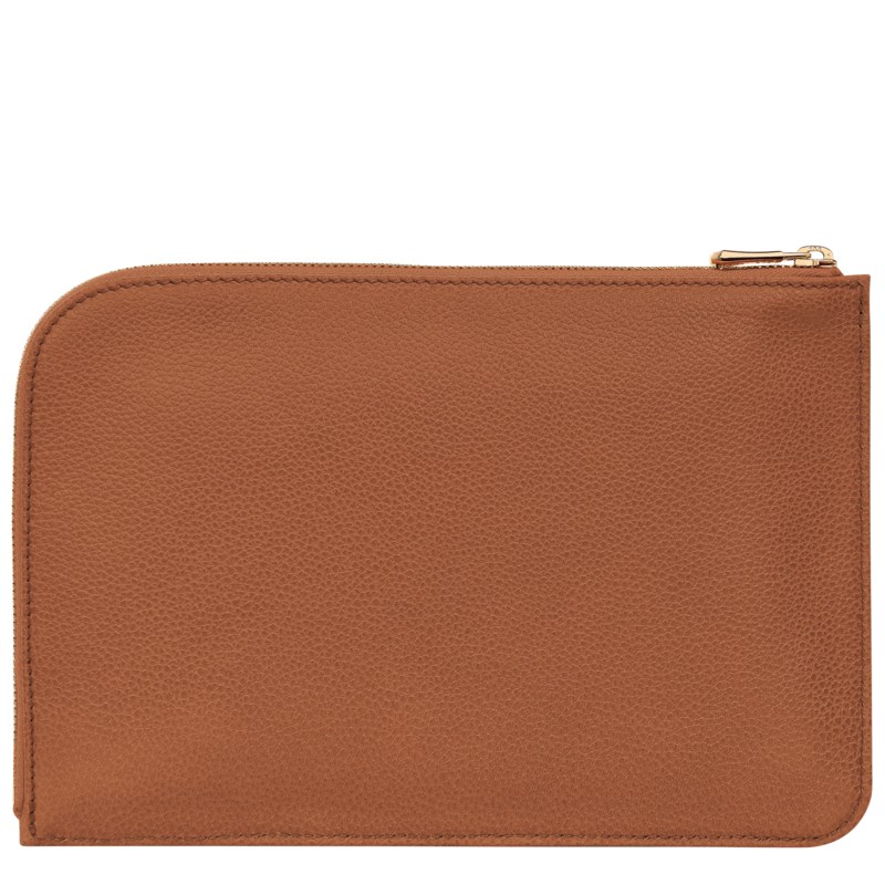 Pouch le foulonné caramel 2