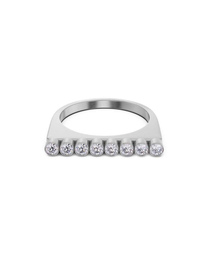 Twiggy Ring CZ Steel 3