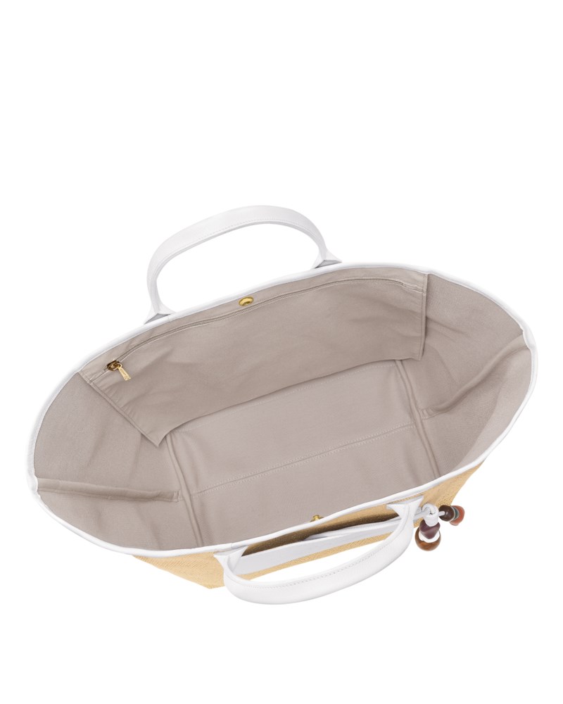 Handväska le panier pliage perles vit 3