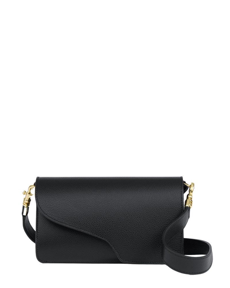 Handväska baguette bag assisi grained calf svart 1