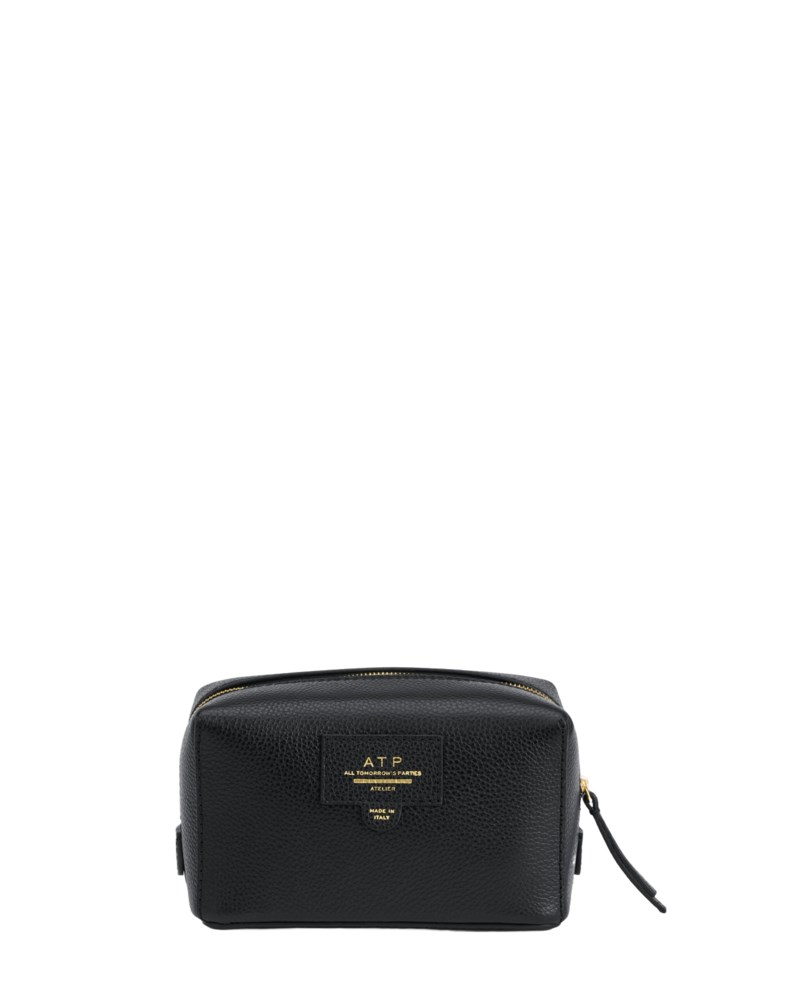 Necessär capanne grained calf black/contrast stitch 1