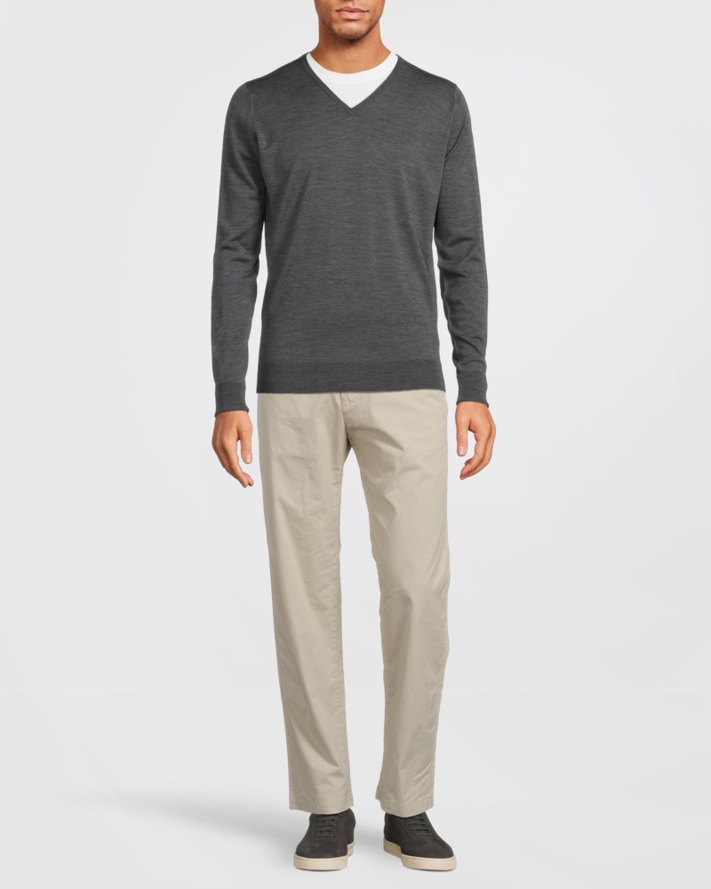 Stickad tröja bobby grey fleece 14