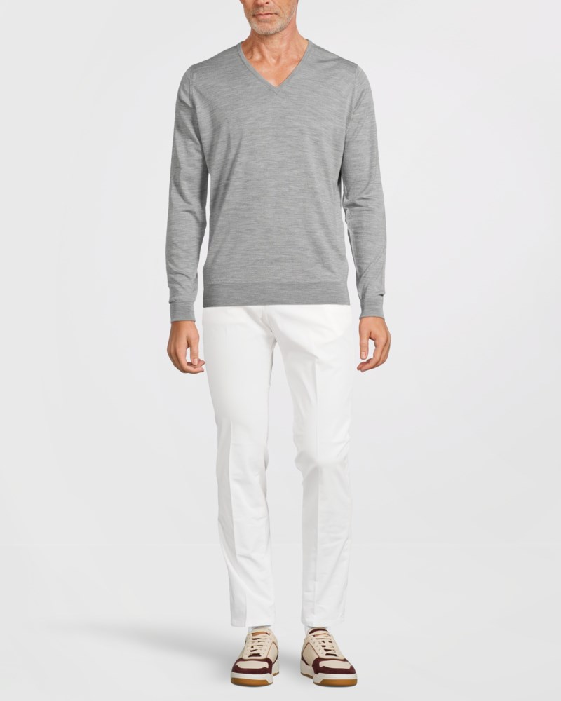 Stickad tröja bobby grey fleece 2