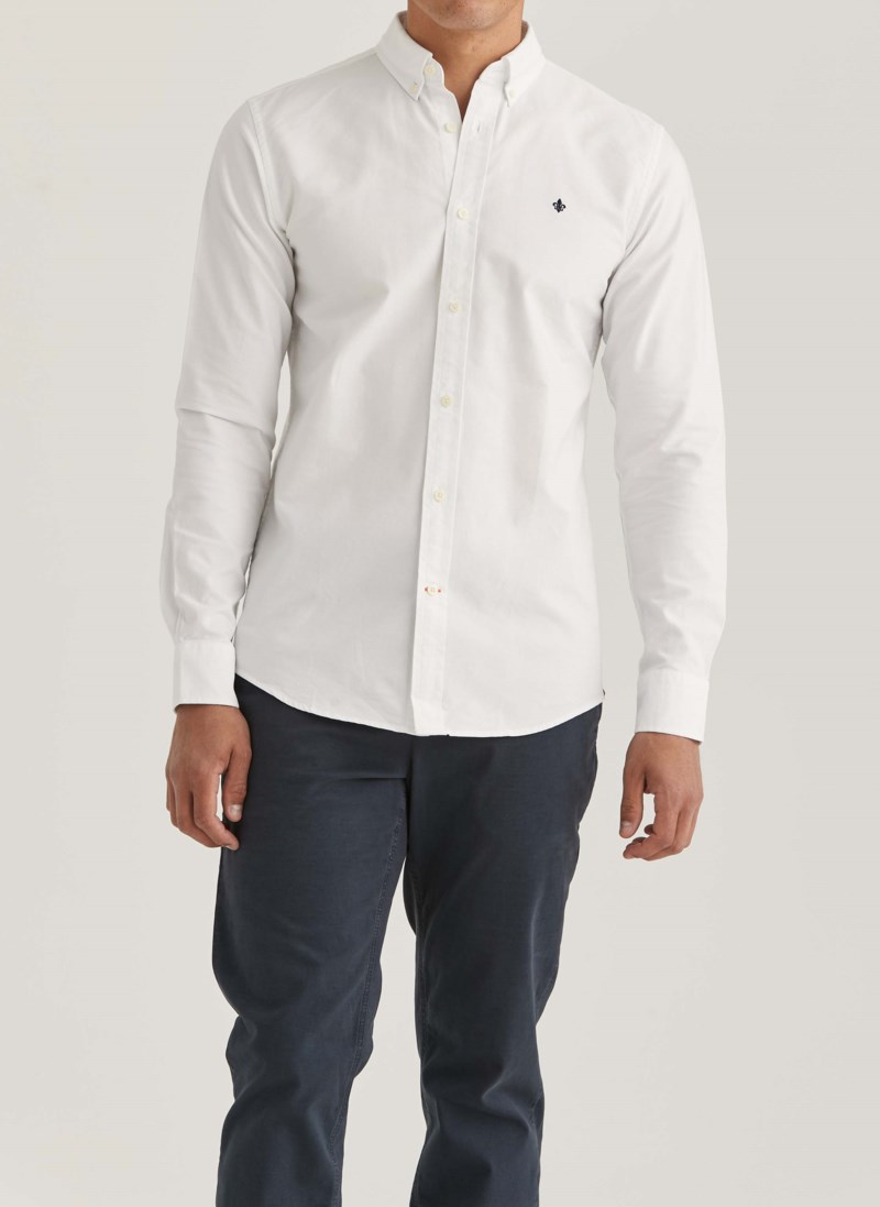Skjorta oxford button down navy 2