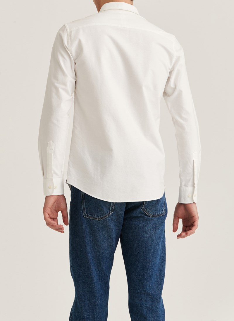 Skjorta oxford button down navy 3