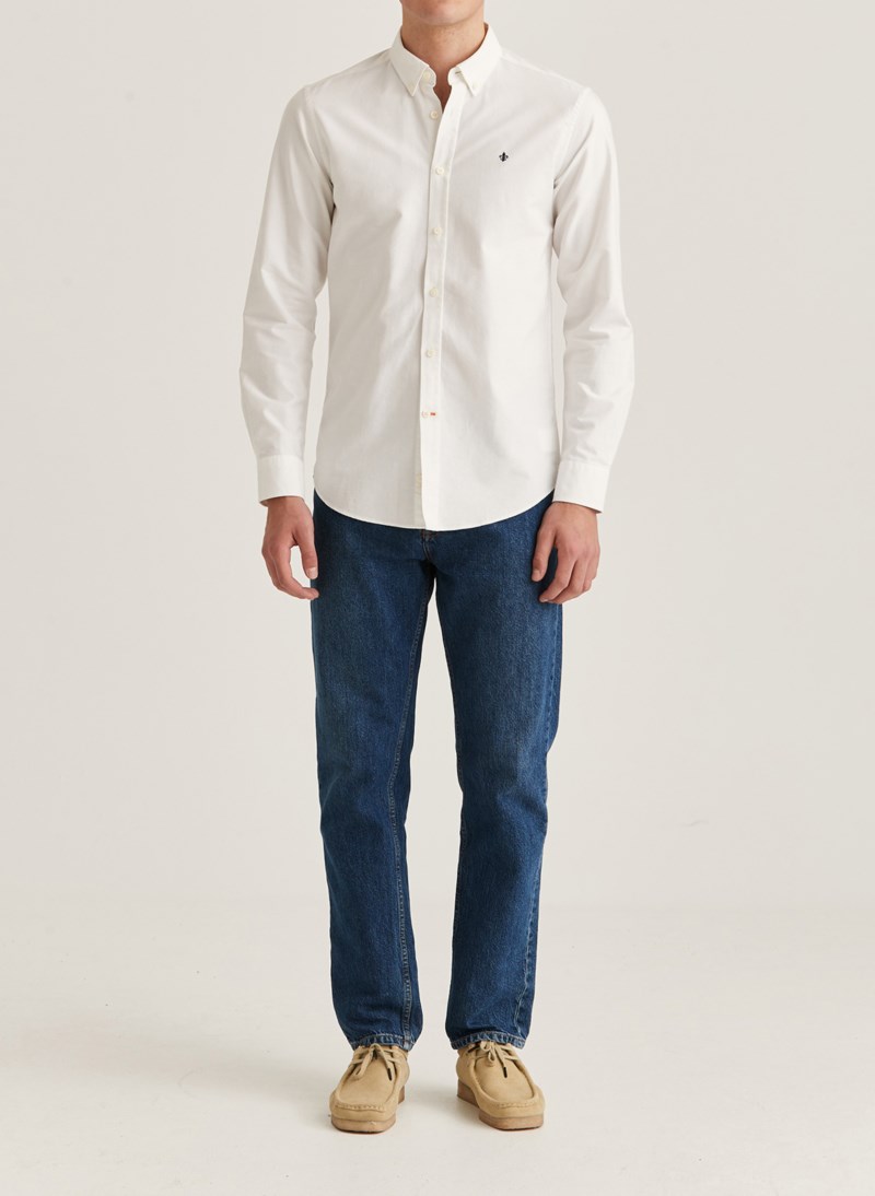 Skjorta oxford button down navy 4