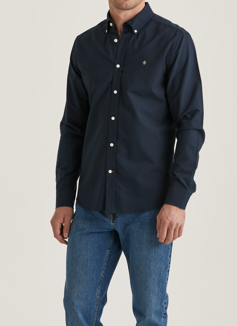 Skjorta oxford button down navy 3