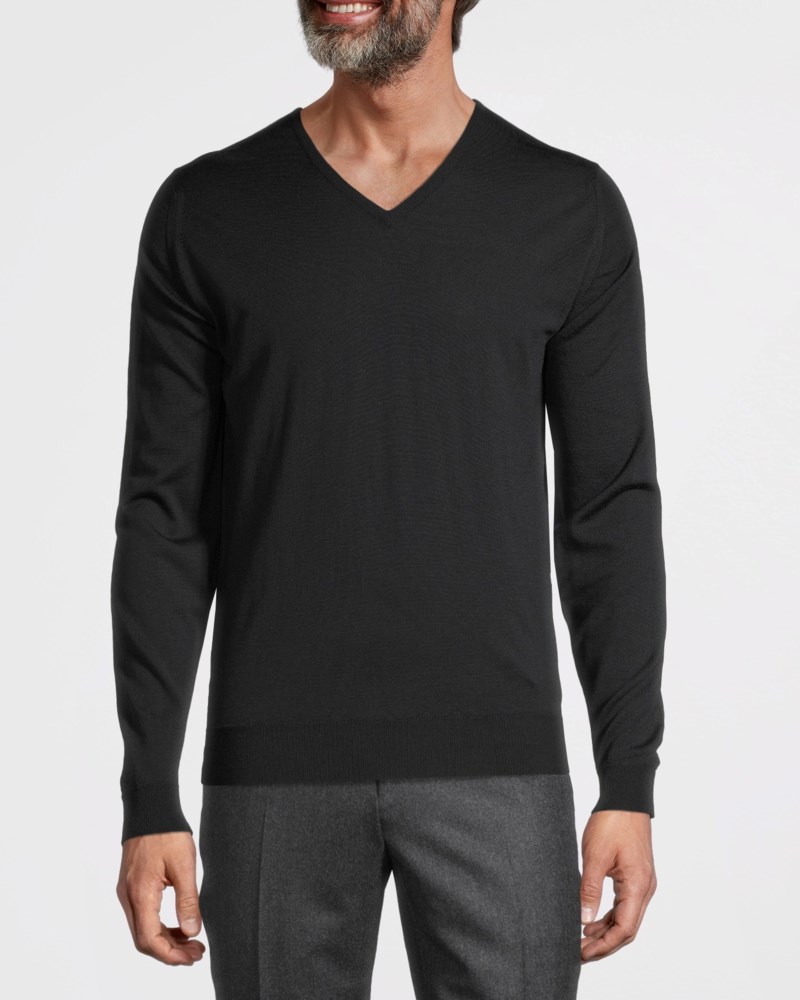 Blenheim merino pullover tröja svart 2