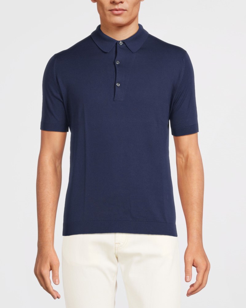 John Smedley Piké adrian sea island cotton pikéer herr – bild 2