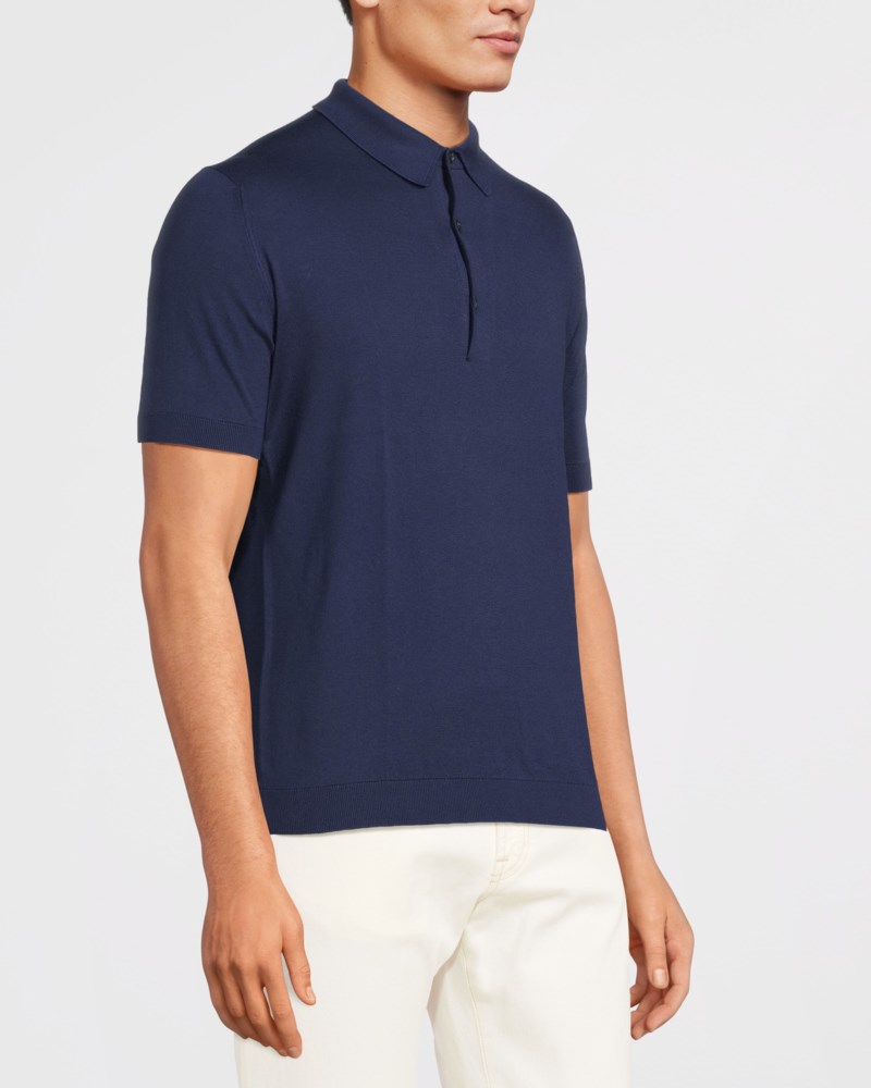 John Smedley Piké adrian sea island cotton pikéer herr – bild 3
