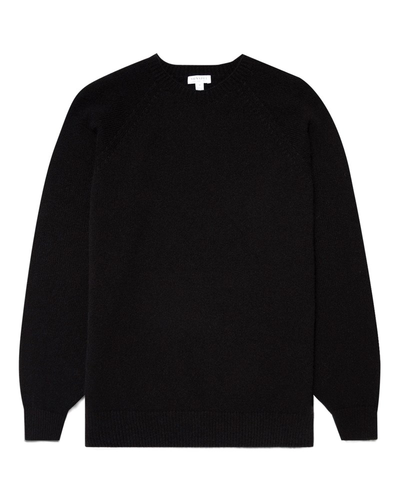 Stickad tröja crew jumper black 1