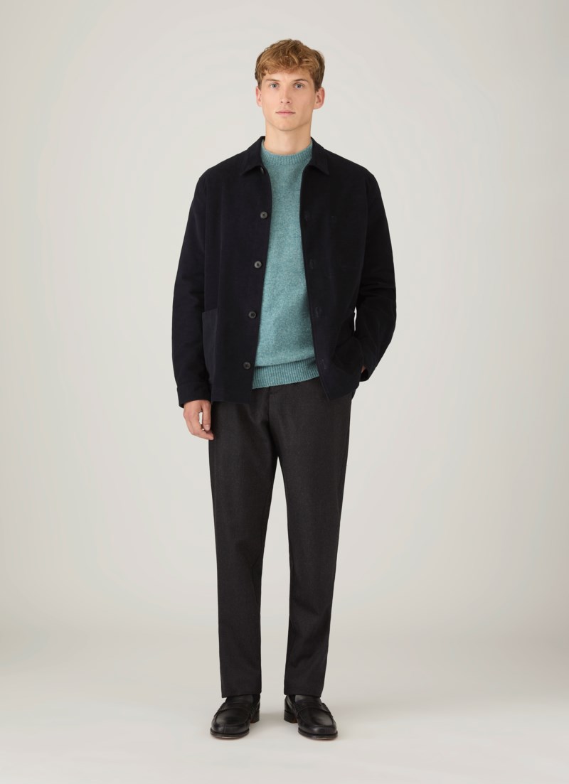 Stickad tröja crew jumper black 6