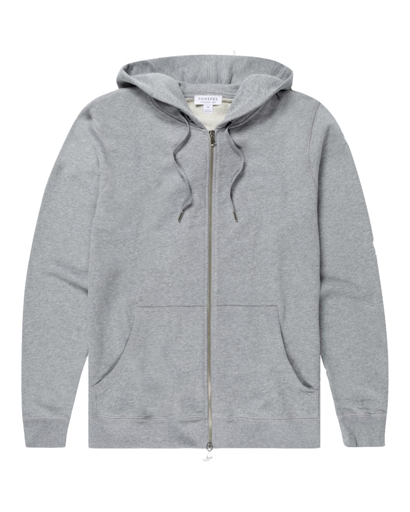 Zip hoodie grå 1