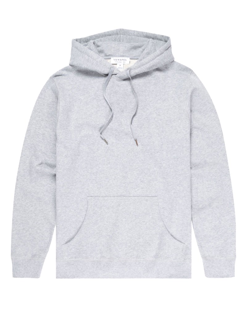 Hoodie loopback overhead grå 1