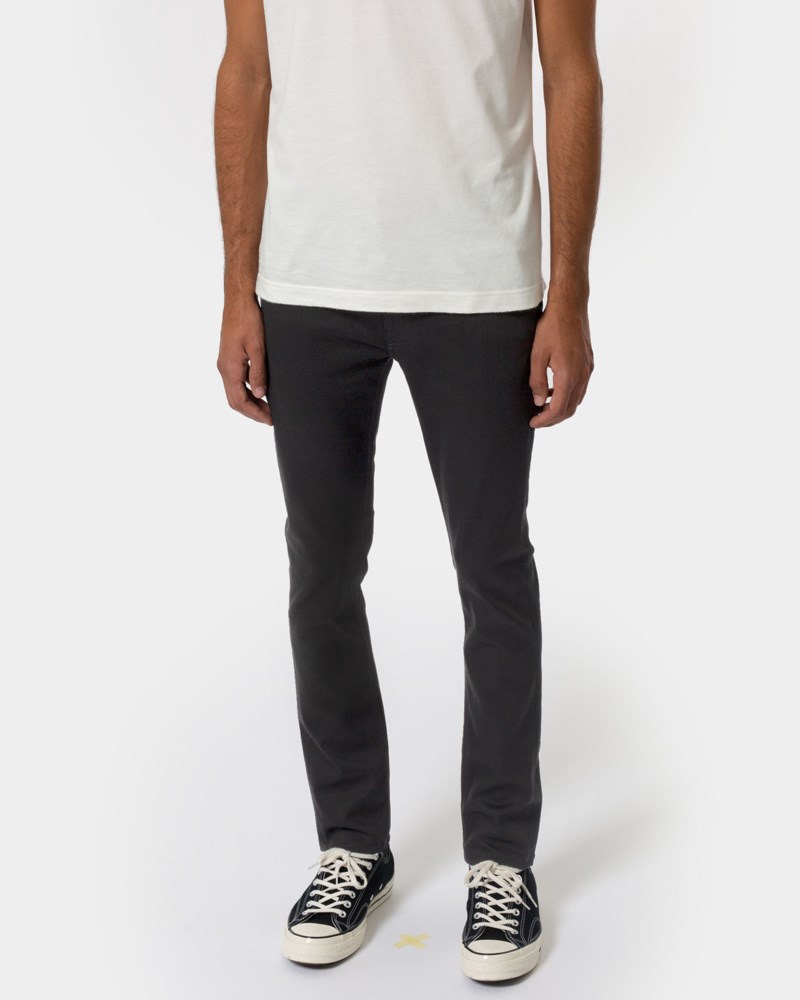 Nudie Jeans lean dean dry everblack slim fit jeans herr – bild 2