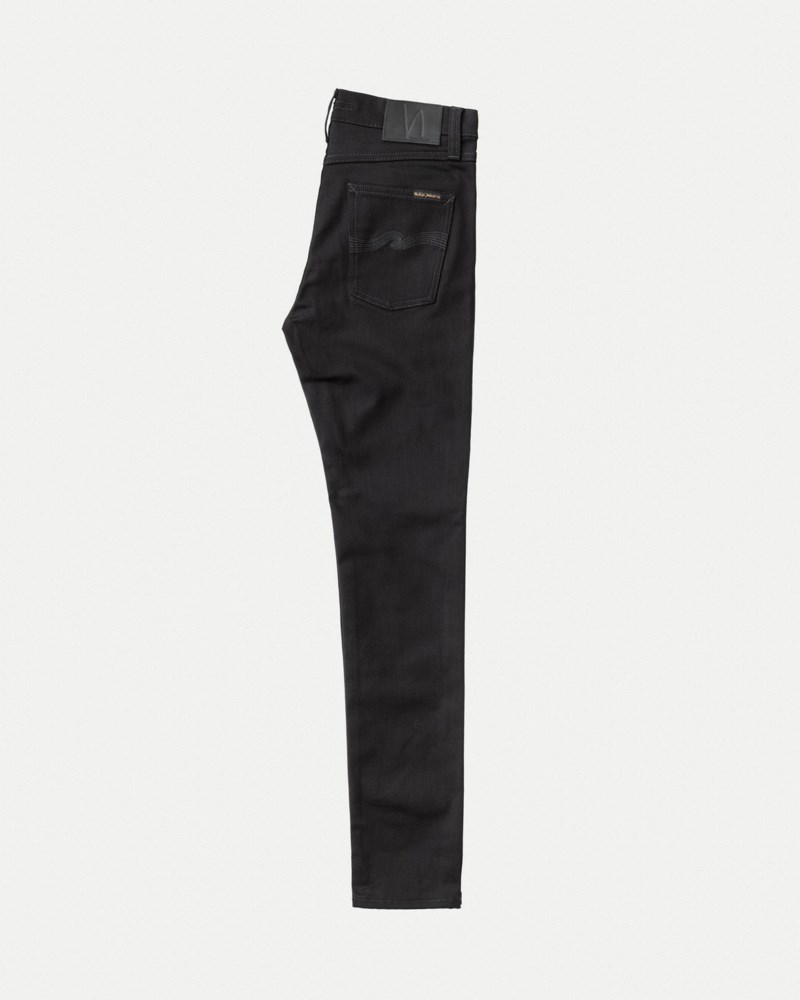 Nudie Jeans lean dean dry everblack slim fit jeans herr – bild 6