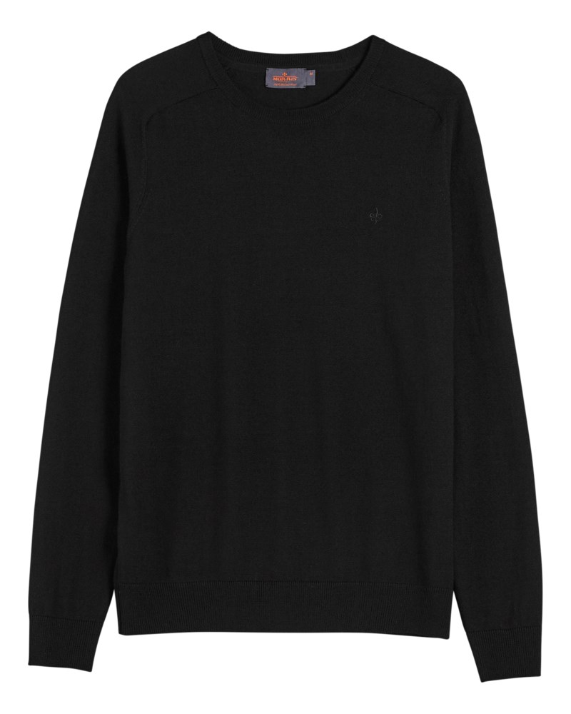 Stickad tröja oneck black 1