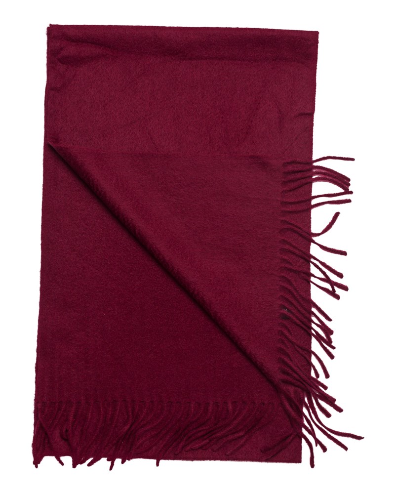 Halsduk cashmere vinröd 1