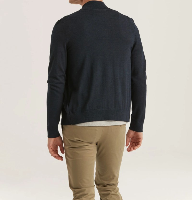 Cardigan merino zip khaki 3