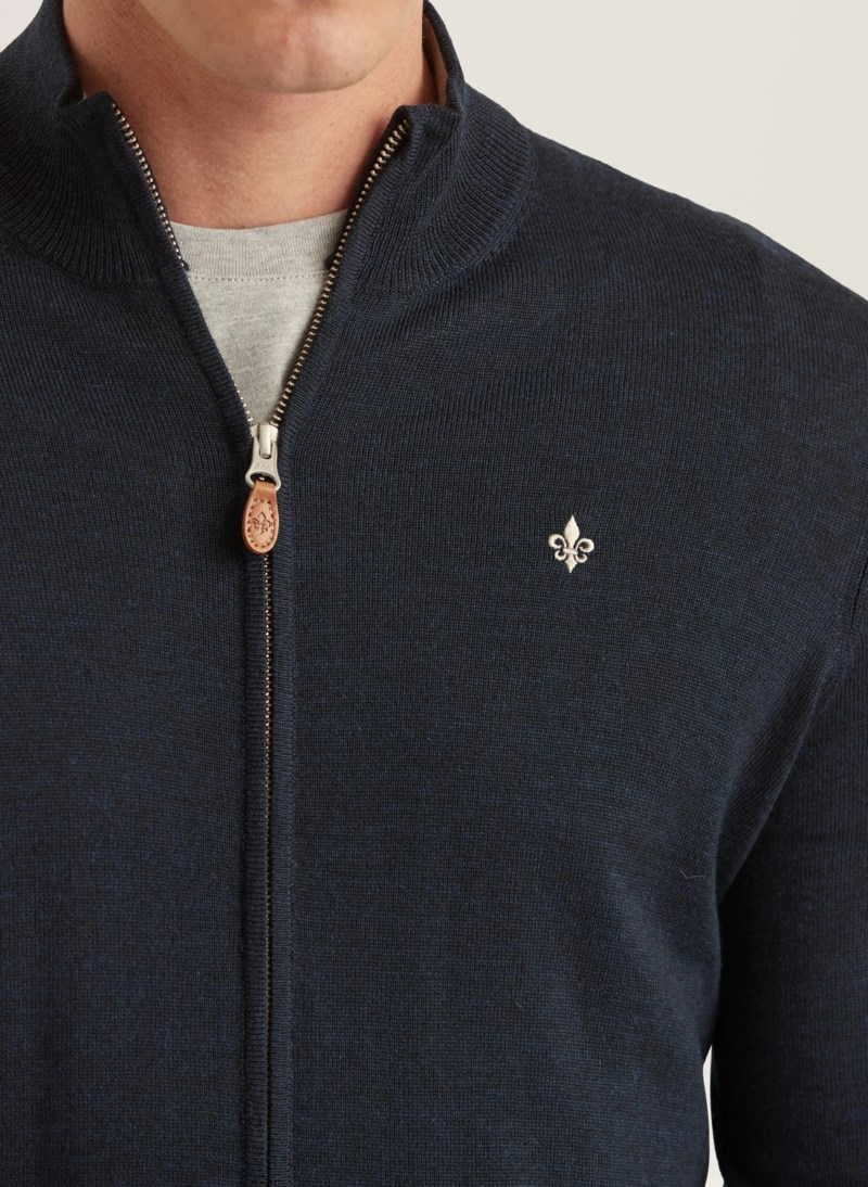 Cardigan merino zip khaki 4