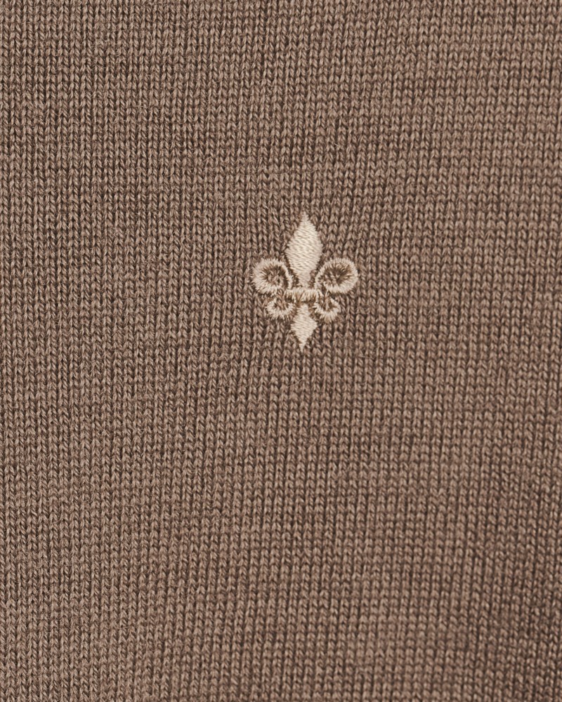 Cardigan merino zip khaki 5