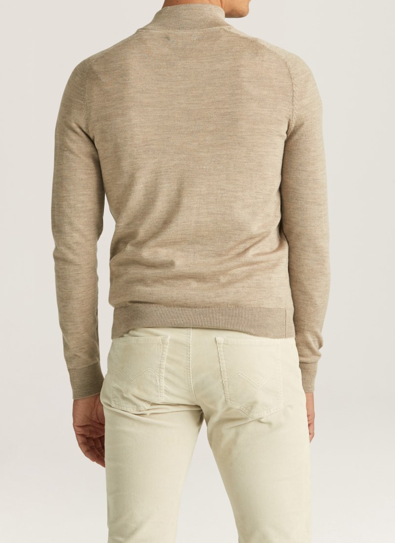 Tröja john zip light brown 4