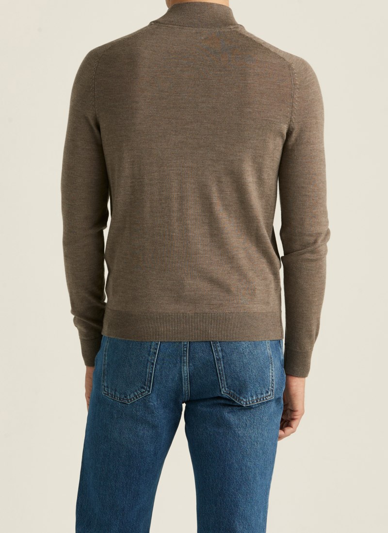 Tröja john zip light brown 9