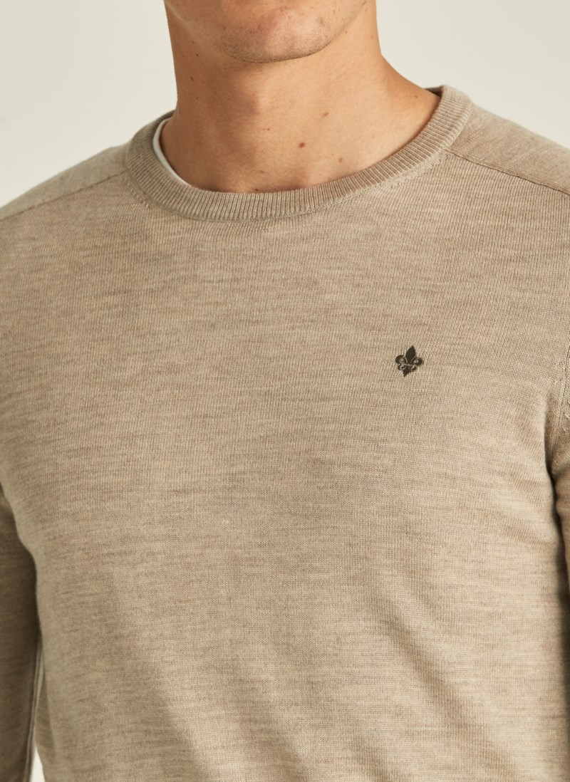 Stickad tröja oneck khaki 5